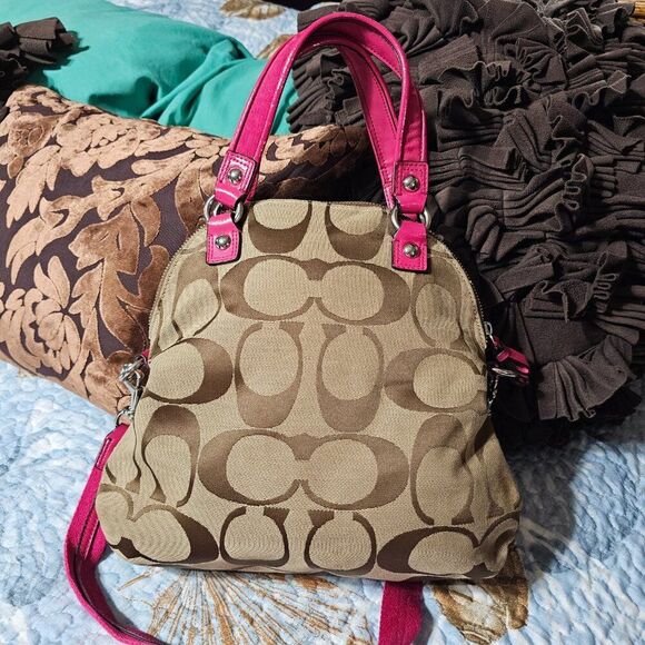 Vintage Coach y2k Poppy Daisy Satchel Purse with Crossbody Strap Bag - Picture 7 of 12